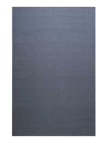 Green Looop Handweb-Teppich Nizza in blau grau