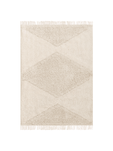 Beliani Kurzflor KHONOMA in Beige - (W) 160 x (L) 230 cm