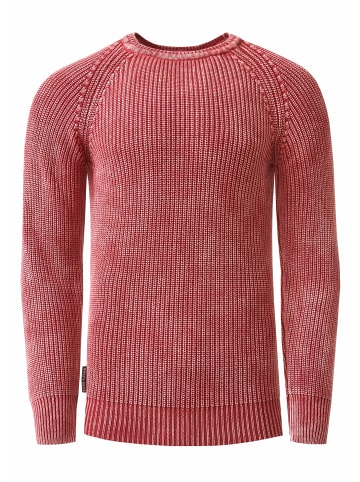 Rusty Neal Verwaschener Strickpullover im Vintage Look in Rot