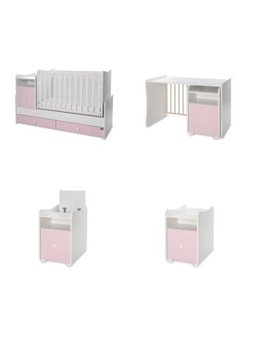 Lorelli Babybett Trend Plus NEW 4 in 1 in rosa