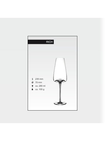 ZIEHER 2er Set Weingläser Vision Rich 280 ml transparent in transparent