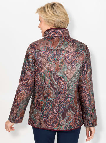 WITT WEIDEN Steppjacke in burgund-aquapetrol-bedruckt