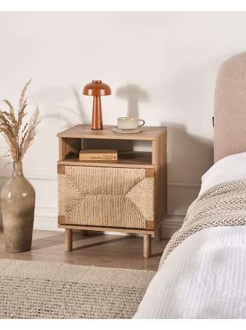 Beliani Nachttisch BONDI in Braun - (W) 49 x (H) 54 x (L) 36 cm