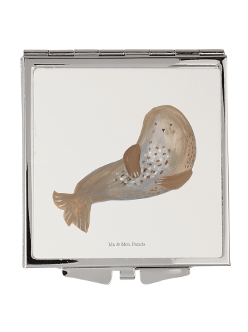 Mr. & Mrs. Panda Reise Spiegel Robbe Lachen ohne Spruch in Weiß