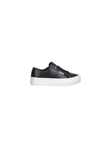CALVIN KLEIN JEANS Schwarz Leder Low-Top-Sneaker
