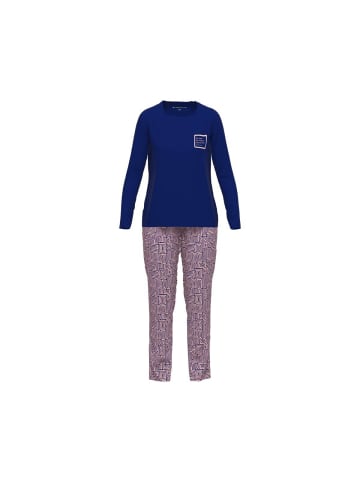 Tom Tailor Pyjama in Blau/Rosa