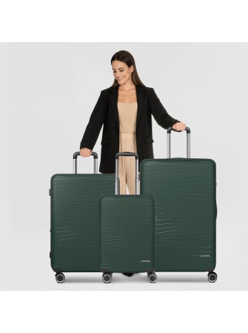 Franky Dallas 3.0 4 Rollen Kofferset 3-teilig mit Dehnfalte in olive