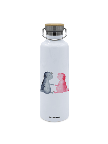 Mr. & Mrs. Panda Thermosflasche Axolotl Liebe ohne Spruch in Weiß