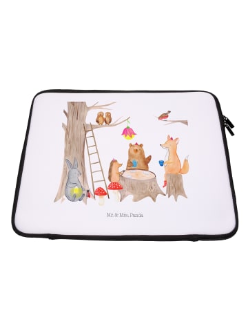 Mr. & Mrs. Panda Notebook Tasche Waldtiere Picknick ohne Spruch in Weiß