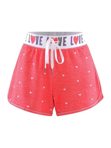 P.J. Salvage Pyjamashorts COZY IN LOVE in rot