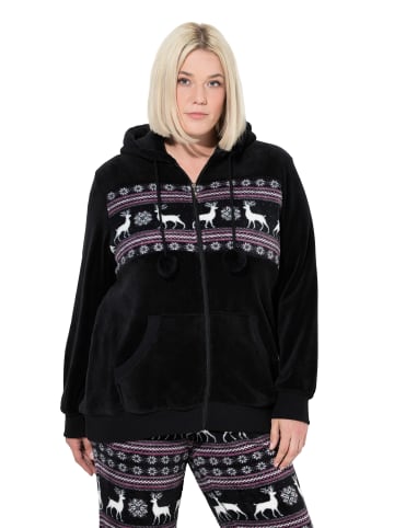 Ulla Popken Loungewear Oberteil in schwarz