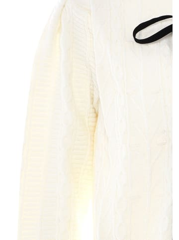 faina Damen Strickjacke in WOLLWEISS