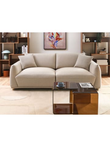 Beliani 3-tlg 3-Sitzer Sofa JUBEK in Beige