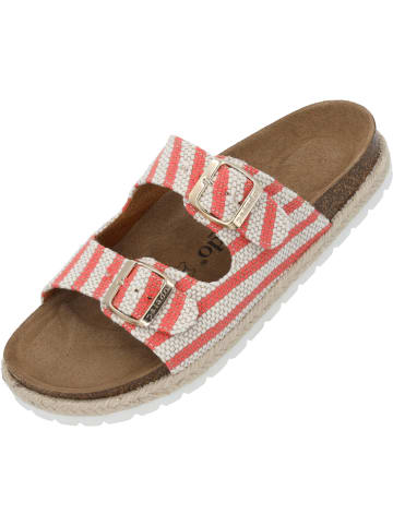 palado Pantoletten in weiß rot