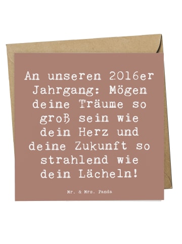 Mr. & Mrs. Panda Grußkarte Spruch 2016 Geburtstag Glückwunsch mi... in Braun Pastell