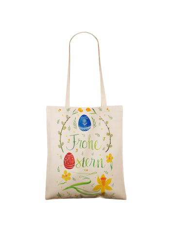 Mr. & Mrs. Panda Tragetasche Ostern Frohe Ostern mit Spruch in Creme
