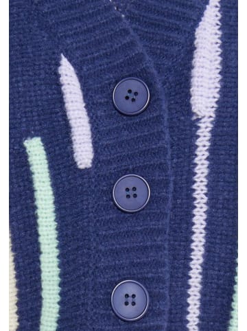 IZIA Damen Cardigan in Marine Mehrfarbig