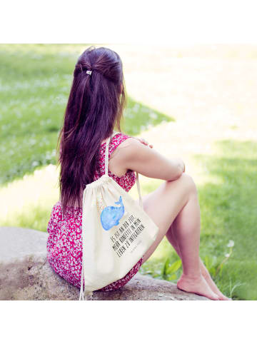 Mr. & Mrs. Panda gym tasche Wal Konfetti mit Spruch in Creme