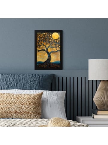 MuchoWow Poster mit Bilderrahmen Orange