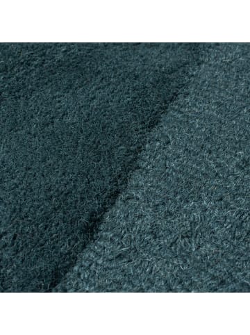 KADIMA DESIGN Wollteppich 3D-Geometrie Hoch-Tief-Struktur Shard Teppich Wolle in Türkis