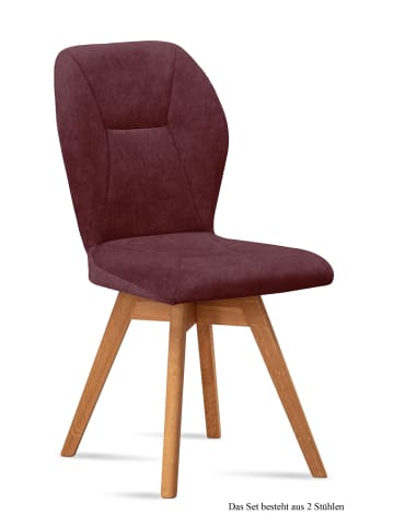 58 aufm Kessel ESSZIMMERSTUHL drehbar (2er-Set) Draga 51x92x60 Eiche geölt/Braun