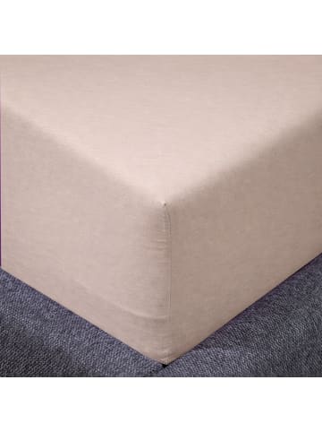 Traumschloss Premium Edel-Jersey Spannbettlaken in stein