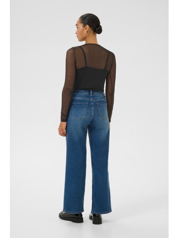 Kaffe Langarm-Bluse KAsolla Slim fit in Black Deep
