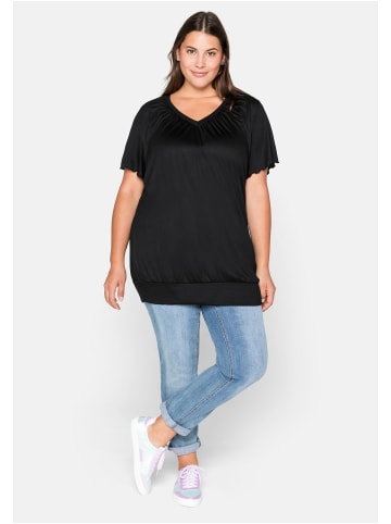 sheego T-Shirt in schwarz