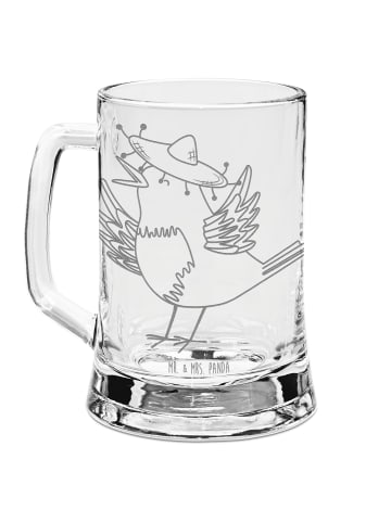 Mr. & Mrs. Panda Gravur Bierkrug Rabe Sombrero ohne Spruch in Transparent