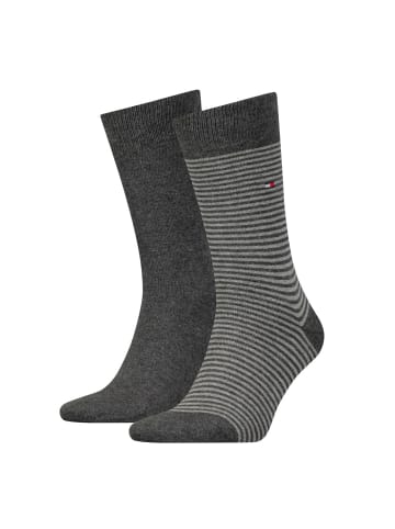 Tommy Hilfiger Socken TH Men SOCK SMALL STRIPE 2P in 201 - anthracite