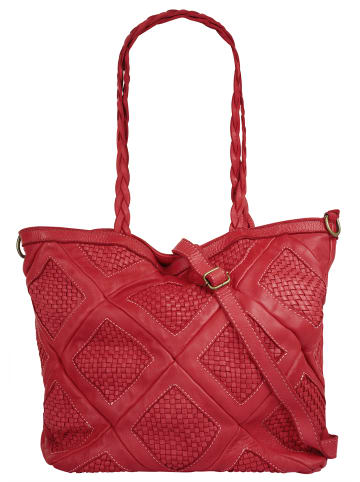 Samantha Look Shopper echt Leder in rot