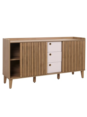 MCW Sideboard M48, Natur, Schubladen weiß