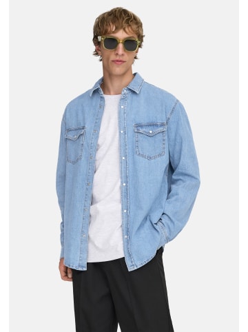 ONLY & SONS Jeanshemd Bane in Blue denim