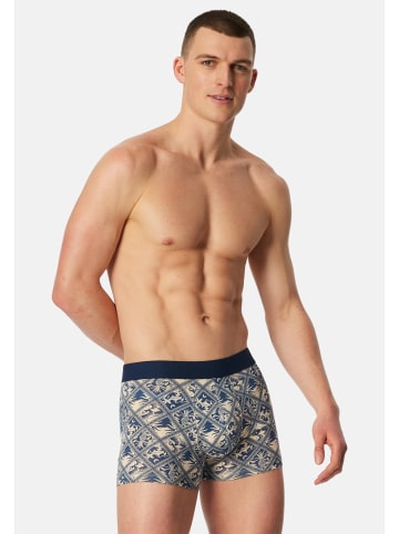 Schiesser Retro Short / Pant 95/5 Organic Cotton in Dunkelblau / gelb