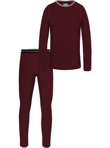 Normani Outdoor Sports Normani Outdoor Sports Kinder Merino Thermo Unterwäsche in Bordeaux