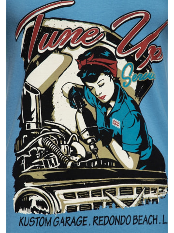 Queen Kerosin Shirt "T Shirt - Tune Up" in Blau