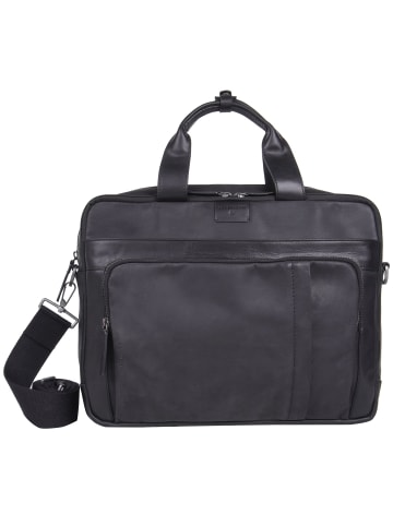Strellson Brick Lane Aktentasche Leder 39 cm Laptopfach in black