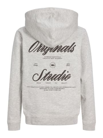 JACK & JONES Junior Kapuzenpullover in White Melange