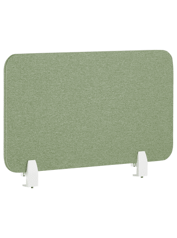 Beliani Schreibtischtrennwand WALLY in Grün - (W) 72 x (H) 40 x (L) 2 cm