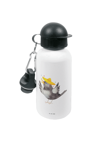 Mr. & Mrs. Panda Alu Trinkflasche Rabe Sombrero ohne Spruch in Weiß