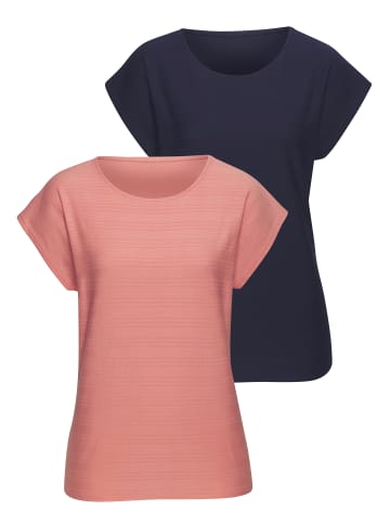 Vivance by Lascana Kurzarmshirt in apricot, navy