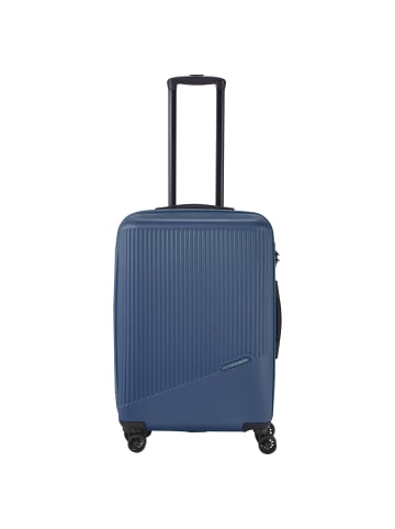 travelite Bali - 4-Rollen-Trolley M 67 cm (weiß/cognac) in blau