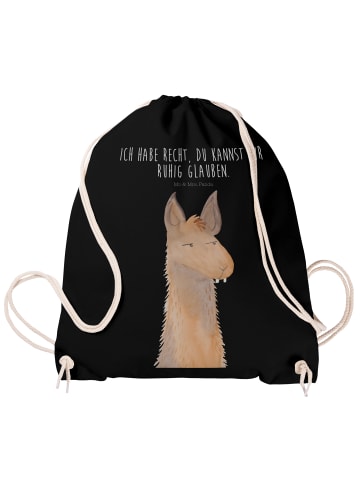 Mr. & Mrs. Panda Tasche Lamakopf Genervt mit Spruch in Schwarz