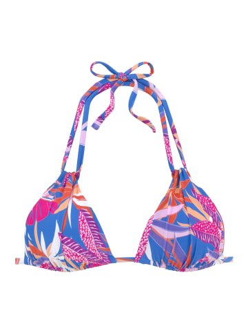 Buffalo Triangel-Bikini-Top in blau-pink bedruckt