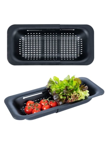 Wenko Spülbecken-Organizer SIVO, ausziehbar in Schwarz, (H) 7 x (L) 20 cm