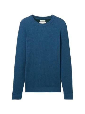 Tom Tailor Pullover in dark teal melange