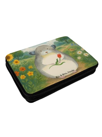Mr. & Mrs. Panda Federmappe Chinchilla Blume Design ohne Spruch in Weiß