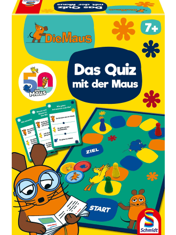 Schmidt Spiele Brettspiel Schmidt 40613 - Das Quiz mit der Maus, Lernspiel - Ab 7 Jahren