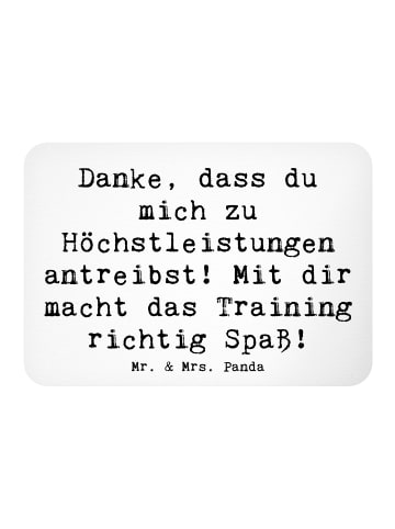 Mr. & Mrs. Panda Tafelmagnet Spruch Motivierender Fitness-Traine... in Weiß