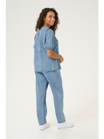 CULTURE Langarm-Bluse CUadele Relaxed fit in Blue Stone Wash